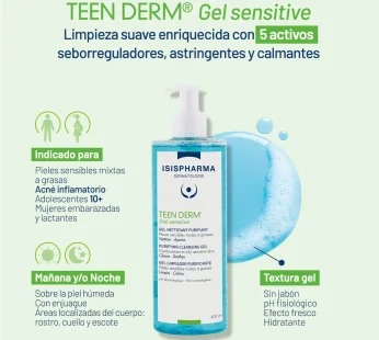 ISISPHARMA TEEN DERM GEL SENSITIVE 400ML